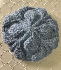 ニット帽　ベレー帽　手編み　ハンドメイド