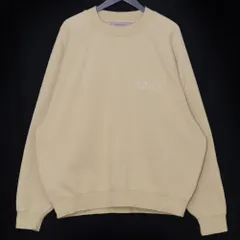 ESSENTIALS シリコンロゴプリント クルーネック スウェット トレーナー Lサイズ ベージュ