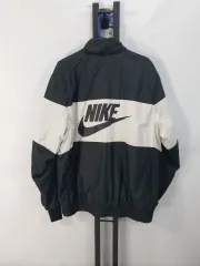 ナイキ ウィンドブレーカー レトロ ビックロゴ トウェイ ブルゾン ジャケット エアジョーダン1 ブラック 白 L
