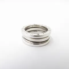 【瀬戸大橋店】 中古 BVLGARI | ブルガリ リング・指輪 B-zero1 2バンドリング K18WG - サイズ：50(約10号) シルバー 【135】