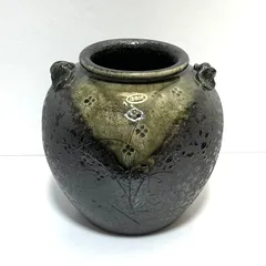 ◼︎未使用保管品◼︎【信楽焼】 花瓶　フラワーベース　耳付