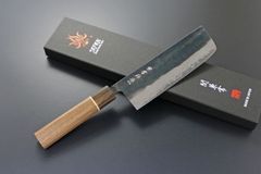 青紙スーパー 黒打 菜切包丁 165㎜ G9393 月光作 1点物 - メルカリ