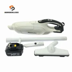 ☆中古品☆オマケ付♪ マキタ 18V 充電式クリーナー CL182FD 白 本体＋パイプ＋ノズル付 コードレス バッテリー式 ハンディ 掃除機117752