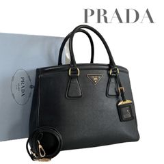 希少極美品 プラダ サフィアーノ 2way ハンドバッグ ショルダーバッグ