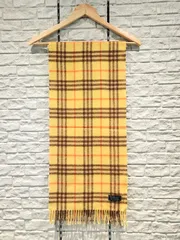 ⑬ Burberrys of LONDON カシミアチェックマフラー バーバリー ノバチェック 英国製