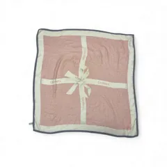 希少　CHANEL　シャネル　ヴィンテージ　スカーフ　CCマーク　ピンク　リボン　ココマーク　プレゼント　大判　シルク100％