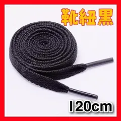 NE12 NIKE等120cmローカット用ブラック靴ひも靴紐シューレース