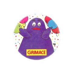 McDonald's グリマス GRIMACE レトロ 缶バッジ イギリス輸入雑貨