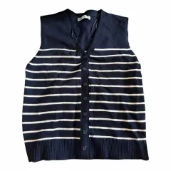 ザラ ネイビー ストライプ ニット ベスト