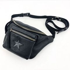 ✨希少✨63 LEATHERS ダイヤモンドキルト レザー ウエストバッグ 黒 
