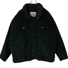 コーデュロイ リーバイス 2XL ブラック ジャケット メンズ 古着 長袖