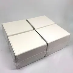 【訳アリ品 匿名配送】横入れデッキケース4個セット （ホワイト）ポケカ ワンピースカードゲーム デュエマ ホロライブカード等の トレカ 収納に 革 合皮レザー