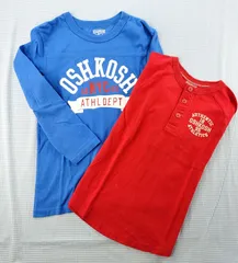 【まとめ売り 男の子】オシュコシュ OshKosh B'Gos 長袖Tシャツ 2枚セット 130cm 子供服 中古
