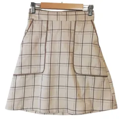 美品☆ NICE CLAUP ひざ丈 スカート 薄手 春秋 Fサイズ　b561