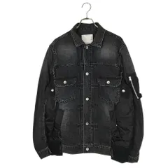 sacai ブラックデニムジャケット ma-1 SCM-022 SACAI Denim×Ma1 ジャケット SCM022