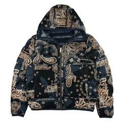MONCLER リバーシブル ダウンジャケット ペイズリー柄 - メルカリ