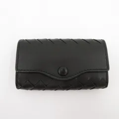 【瀬戸大橋店】 中古 BOTTEGA VENETA | ボッテガヴェネタ キーケース イントレチャート ブラック 【125】