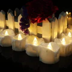 【在庫セール】24個入 ろうそく灯 電池式 LED涙を流す電子キャンドル おしゃれ 癒し 飾りライト インテリアライト インテリア装飾 精緻 乙女心 萌 人気 写真 クリスマス クリスマス飾り 新年 結婚式 誕生日 念日 パーティー 祝日