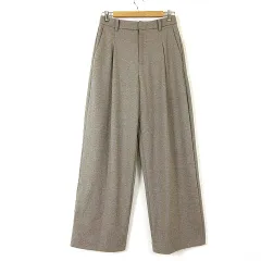 ユニクロ UNIQLO コントワーデコトニエ COMPTOIR DES COTONNIERS ブラッシュド ジャージー タック ワイド パンツ M ベージュ