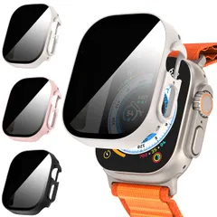 新品 Suoman for Apple Watch Ultra3/Ultra 2/Ultra 49mm プライバシースクリーンプロテクターケース、[3枚]for iWatch 49mm用【覗き見防止】超薄型強化ガラスケースカバー