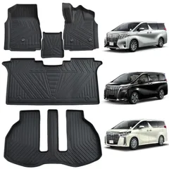 新品 トヨタ アルファード/ヴェルファイア 30系 フロアマットラゲッジマット 防水 7，8人乗り ハイブリッド/ガソリン専用車専用 TPE素材使用 3Dフロアマット 滑り防止 防水 耐摩耗 お手入れ簡単 Alphard VELLFIRE 30系フロアマット