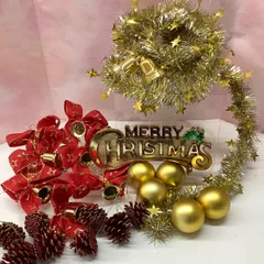 クリスマスツリーオーナメントセット 6種類23点