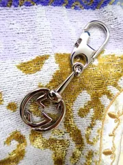 未使用・極美品　GUCCI グッチ ホースビット インターロッキングG キーホルダー キーリング チャーム