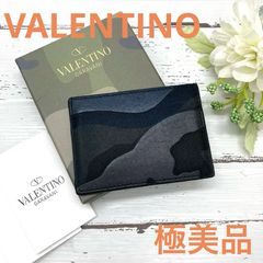 極美品❗️ VALENTINOヴァレンティノカードケース カード入れネイビー