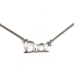 ★Christian Dior クリスチャンディオール ネックレス ロゴ シルバー レディース アクセサリー 中古★006480