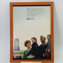 ビンテージ 広告　ポスター 　『 ベルシステム(BellSystem) 』 1960's　オリジナル　額付 アメリカ　当時物　輸入雑貨　ヴィンテージ　アドバタイジング　レトロ　390mm × 283mm  ( AZ880 )