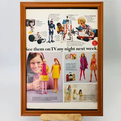 ビンテージ 広告　ポスター 　『 LIFE　記事 ６０’ホビー 』 1960's　※当時物　アメリカ 輸入雑貨　ヴィンテージ　フレーム付　　アドバタイジング レトロ　 .( AZ1036 )