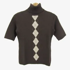 アンタイトル ニット セーター 半袖 ウール100% ブランド トップス レディース 9サイズ ブラウン UNTITLED 【中古】