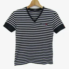 バーバリーブラックレーベル 半袖Ｔシャツ コットン トップス 白黒 レディース 1サイズ ホワイト×ブラック BURBERRY BLACK LABEL 【中古】