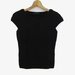 アンタイトル ニット セーター 半袖 ウール100％ ブランド トップス 日本製 黒 レディース 2サイズ ブラック UNTITLED 【中古】