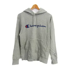 チャンピオン パーカー スウェット フーディ 長袖 コットン100% スポーツウエア トップス メンズ Lサイズ グレー Champion 【中古】