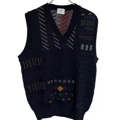 Z1585 Dunhill SPORTS ダンヒル スポーツ ベスト ニット ウール ボタン ネイビー カジュアル メンズ M
