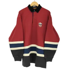 トミーヒルフィガー TOMMY HILFIGER 90s スナップボタン ワンポイント刺繍 L/S ポロシャツ ラガーシャツ メンズ import：S 