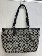 D【ヴィンテージ】コーチ COACH トートバッグ　ハンドバッグ レディース キャンバス シグネチャー
