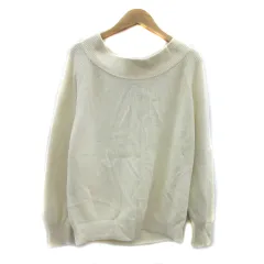 シップス SHIPS ニット カットソー 長袖 ラウンドネック 無地 オーバーサイズ アイボリー /YS26