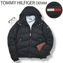  トミーヒルフィガー デニム フーディー ダウン ジャケット  M 黒