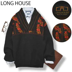 【極美品】 カナダ製 LONG HOUSE ニット セーター 楓柄 ユニセックス