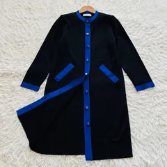 未使用級✨イヴサンローラン ロング ニット ワンピース ノーカラー 金ボタン 未使用級✨イヴサンローラン ロング ニット ワンピース ノーカラー 金