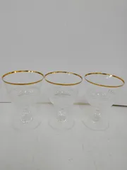 ほぼ未使用 KAGAMI ガラス製 懐石杯 3個 酒器  カガミクリスタル クリスタルガラス コップ グラス 昭和レトロ