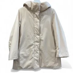 UNIQLO ユニクロ ハイブリッドダウンショートコート 211-439711 ダウンフェザー ジップポケット 裾絞り可能 ベージュ size S レディース 冬 ゴーゴー古着マルイ草加店2390