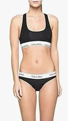 【タグ有新品】Calvin Klein カルバンクライン ブラ&ショーツ 上下セット（Sサイズ）ブラック MODERN COTTON モダン コットン ヨガ スポーツ ピラティス