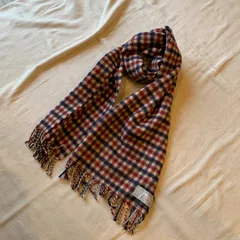 Aquascutum　カシミヤマフラー　カシミヤ100% チェック柄　スコットランド製