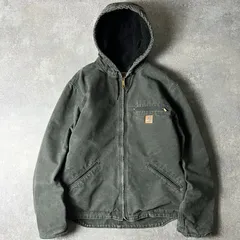 Carhartt ボア ライナー ダック シエラ ジャケット M / オールド カーハート フード パーカー モスグリーン オリーブ アクティブ パイル