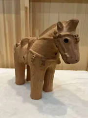 焼き物 陶磁器 馬の置物 一点物  和風インテリア 美品