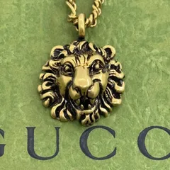 GUCCI ライオンヘッド ゴールド 60cm ロング ネックレス 068016