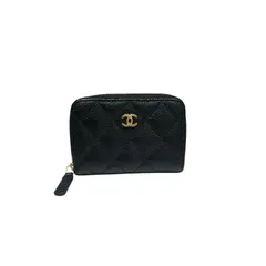 シャネル CHANEL マトラッセクラシックジップコインパース AP0216 ブラック GD金具 キャビアスキン レディース コインケース